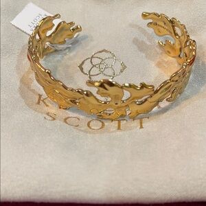 Kendra Scott Gold Leaf Cuff Bracelet
